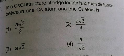 What is the coordination number of Cs^ + and Cl^ - in CsCl structure?