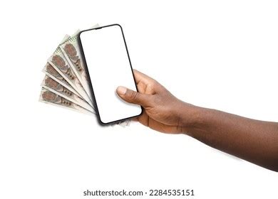 Black Hand Holding Mobile Phone Blank Stock Photo 2283357609 | Shutterstock