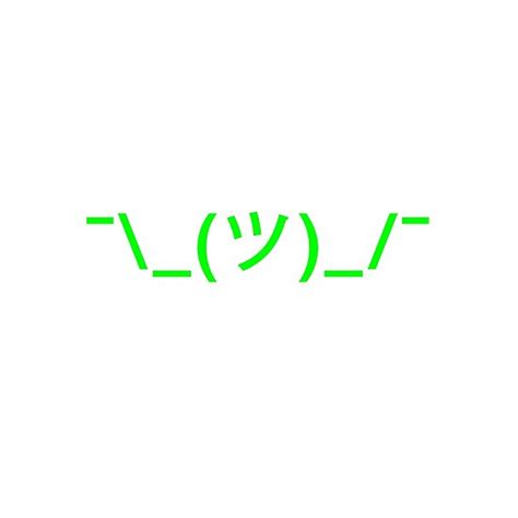 "Shrug Emoji - Emoticon - Shruggie - Ascii - green" Poster by yayandrea | Redbubble