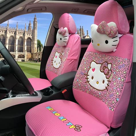 $196.31 18pcs Hello Kitty Car Seat Interior Accessories Polyester ...