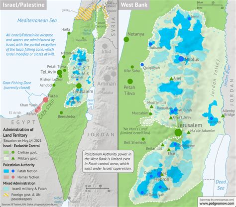 Israel / Palestine Map: Who Controls What in May 2021? - Political Geography Now