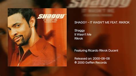 Shaggy - It Wasn't Me ft. Rikrok [HQ AUDIO] - YouTube