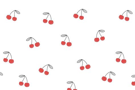 Cherry background desktop wallpaper, cute | Premium Vector - rawpixel