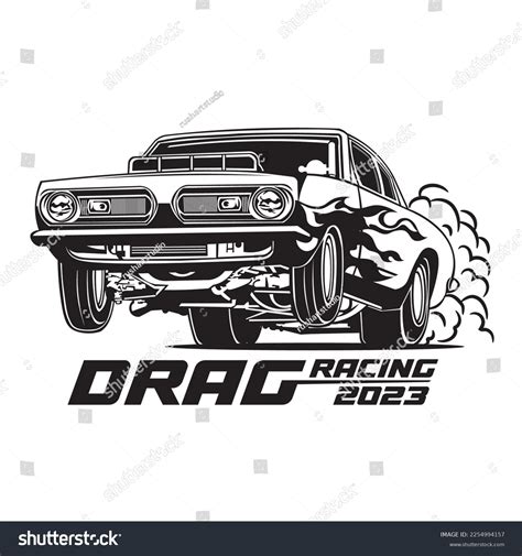 Drag Racing Car Vector Illustration Perfect Stock Vector (Royalty Free) 2254994157 | Shutterstock