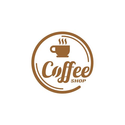 Coffee shop logo, flat logo design. | Coffee shop logo, Shop logo, Coffee shop logo design