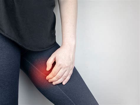 A Woman Suffers From Pain In The Inner Thigh The Concept Of Treating A Hip Joint For Trauma ...