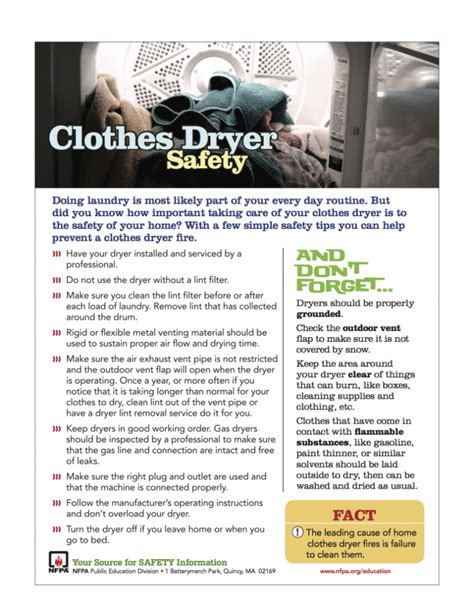 Dryer Safety Tips Brought to you by the USRFD | Upper Saddle River Fire ...