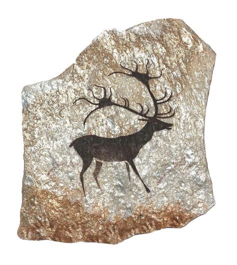 Lascaux Deer Cave Art Painting on Hanging Stone - Etsy