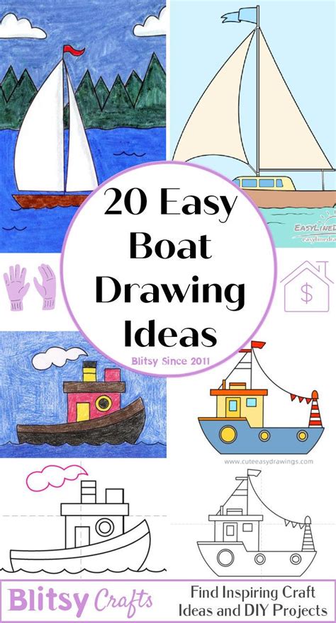 20 Easy Boat Drawing Ideas - How to Draw a Boat - Blitsy