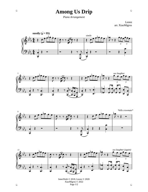 Among Us Main Theme Sheet music for Piano (Solo) | Musescore.com