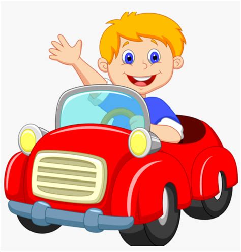 Boy Driving Red Car Clip Art - Boy Driving Clipart PNG Image | Transparent PNG Free Download on ...