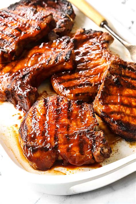 Grilled Pork Chops with BEST Spice Rub and BBQ Sauce!