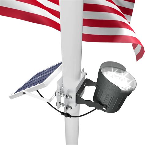 Buy Solar Flagpole Light 3in1 Design, Brightest Flag Pole Light Solar Powered, 2 Brightness 100% ...