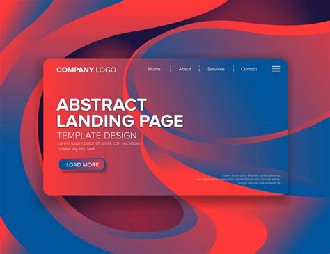 Landing Page Template Design 664513 Vector Art at Vecteezy