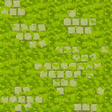 Seamless green grass texture with old stone tiles. 12716469 Vector Art at Vecteezy