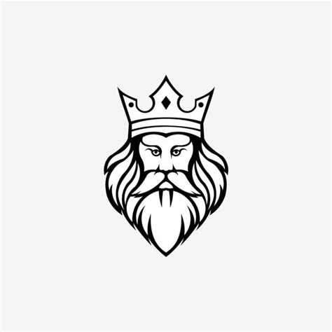 King Logo Vector Hd PNG Images, Bearded King Logo King Man Design Element For Sign Badge T Shirt ...