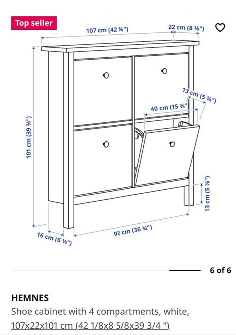 Ikea Hemnes Shoe Cabinet, Furniture & Home Living, Furniture, Shelves, Cabinets & Racks on Carousell