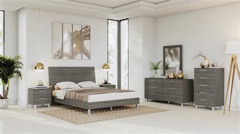 Modern Grey Bedroom - Arrow Furniture