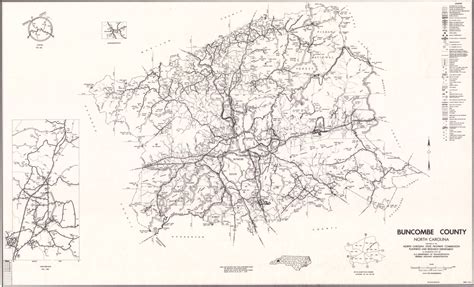 1972 Road Map of Buncombe County, North Carolina