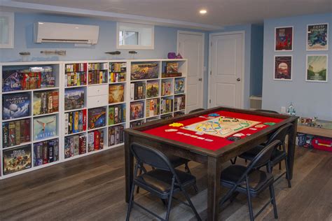 A basement renovation for board game enthusiasts - J.P. Hoffman Design Build Basement Renovations