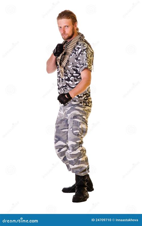 Soldiers in Camouflage Uniform Stock Photo - Image of human, muscle ...