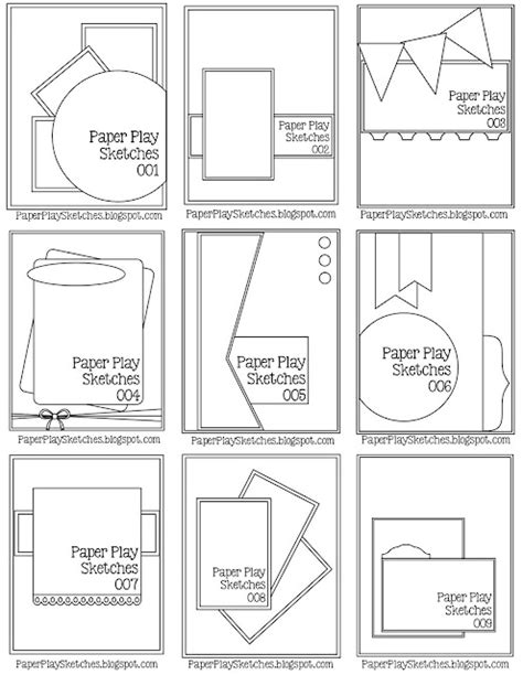 Paper Play Sketches: Sketch Sheets to Print