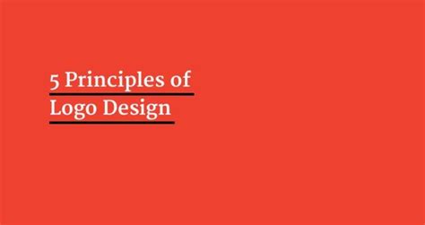 5 principles for Logo Design - Principles to design a logo