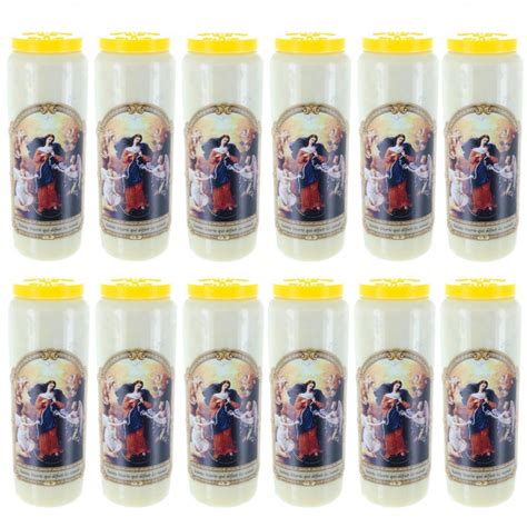 Set of 12 Novena Candles Saint Mary Undoing the Knots