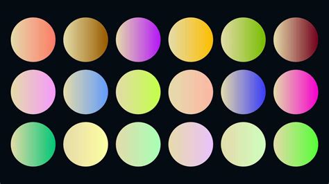 Colorful Tan Color Shade Linear Gradient Palette Swatches Web Kit Circles Template Set 24115737 ...