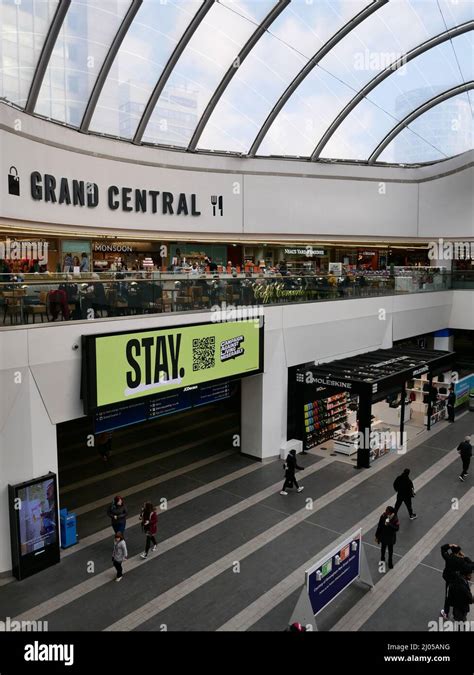 Grand Central shopping centre, above New Street Station, Birmingham, UK ...