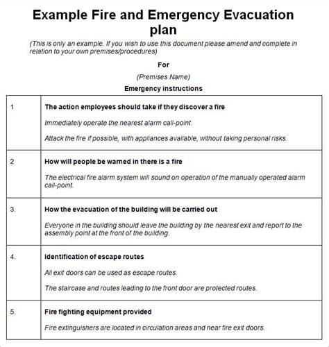 4+ Emergency Evacuation Plan Template - Word, PDF, Google Docs, Apple Pages Documents Download