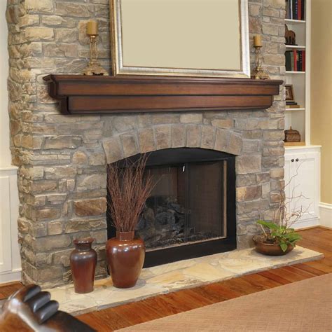 Pearl Mantels Auburn Traditional Fireplace Mantel Shelf - Fireplacess.com