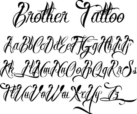 Tattoo Design: Brother Tattoo Font by Måns Grebäck : Font Bros