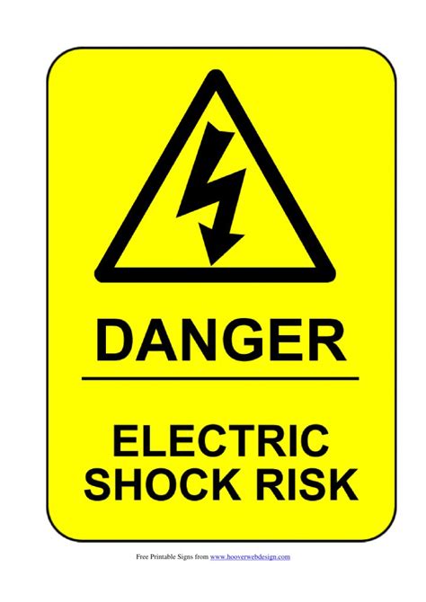 Electrical Safety Signs | Poster Template - Free Printable Health And Safety Signs | Free Printable