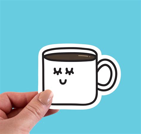 Coffee Cup Stickers Coffee Cup Sticker Coffee Cup Vinyl - Etsy