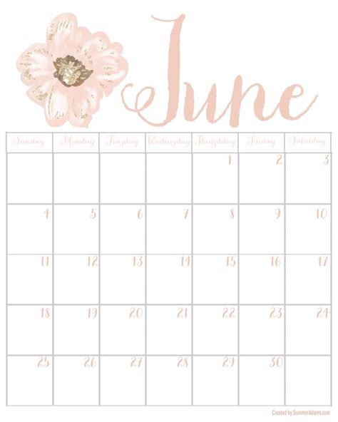 June 2017 Printable Calendar, Digital Graphic & Tech Wallpaper | Print calendar, 2017 printable ...