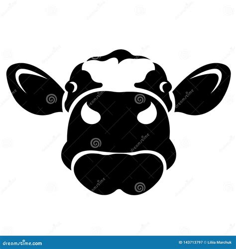 Show Cow Head Silhouette