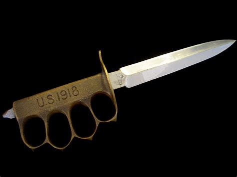 Original 1918 U.S. WWI/WWII AU LION Mark 1 Trench Knife -Fighting ...