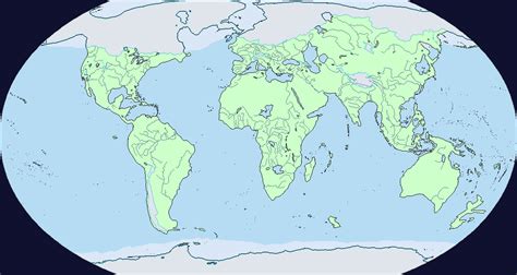 Ice Age Sea Level World Map