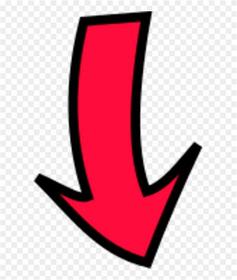 Red Curved Arrow Png - Arrow Pointing Down Clipart, Transparent Png ...