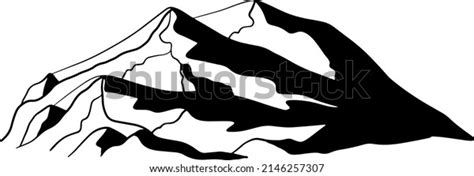 Mountain Silhouette Vector Illustration Mountain Tops Stock Vector ...