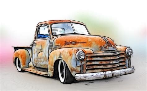 Chevy C10 Drawing at GetDrawings | Free download