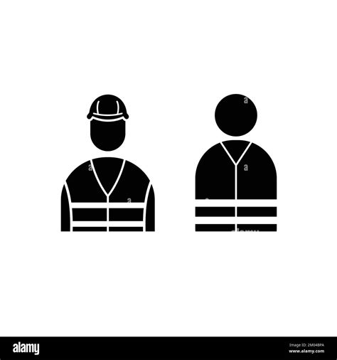 Construction worker portrait icons vector symbol. Man with construction work helmet Stock Vector ...