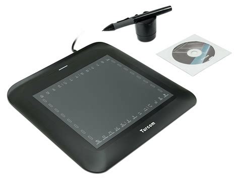 Turcom PC Desktop Mac Graphic Design Drawing Tablet W/ Pen Stylus 8" x 6" Black | eBay