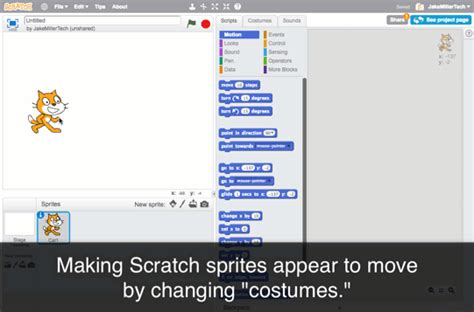 Mimic Movement in Scratch by changing “costumes” – Jake Miller