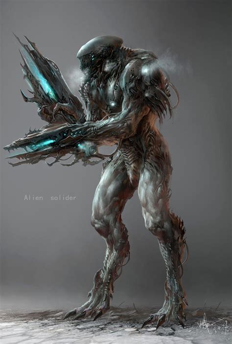 Concept Art: Alien Soldier - 2D Digital, Concept art, Sci-fiCoolvibe – Digital Art | Alien ...