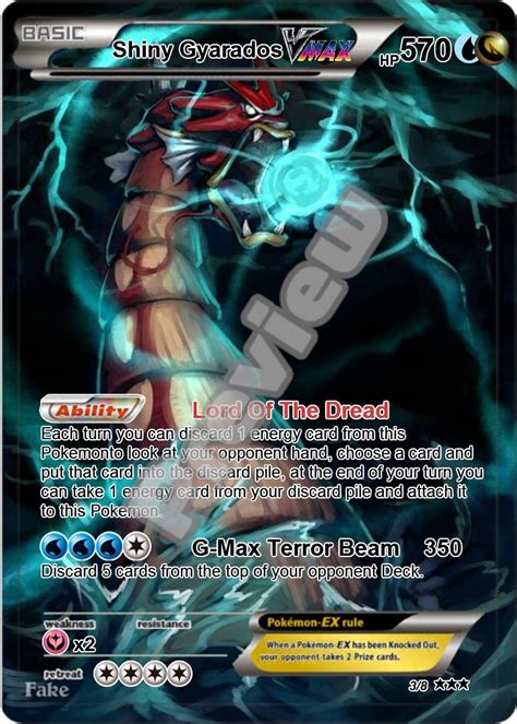 Shiny Gyarados VMAX Pokemon Card - Etsy