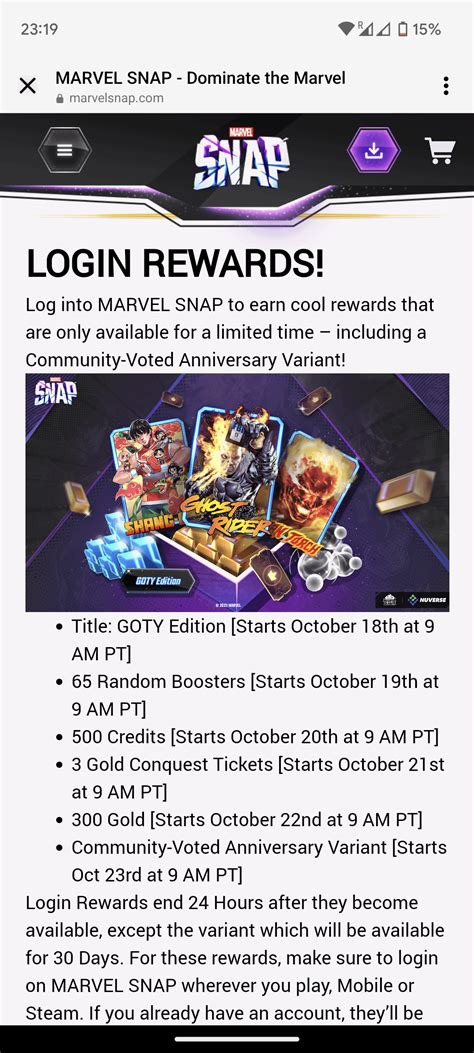 Anniversary Twitch Drops and Login Rewards. : r/MarvelSnap