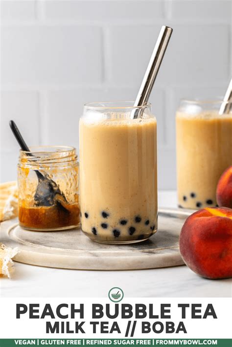 Peach_Bubble_Tea_Boba_FromMyBowl_Pinterest (4) - From My Bowl