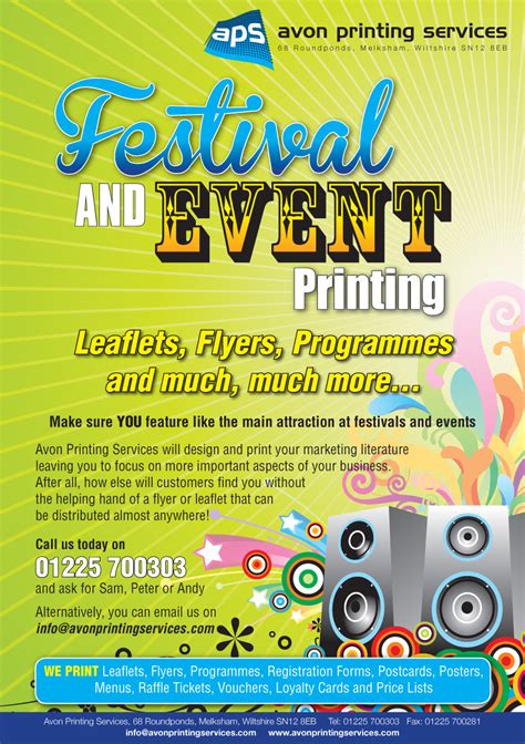 Festival and Event Printing - Avon Printing Services